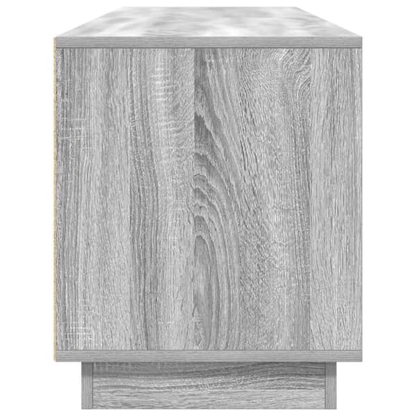 vidaXL TV-benk med LED-lys grå sonoma 193,5x41x50 cm