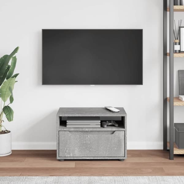 vidaXL TV-kaappi VISNES Betoninharmaa 60x40x38 cm tekninen puu