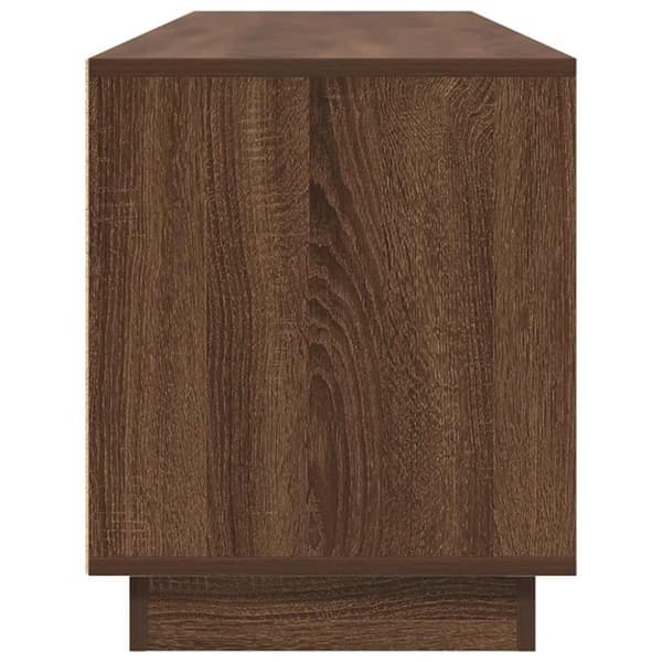 vidaXL TV-benk med LED-lys brun eik 193,5x41x50 cm