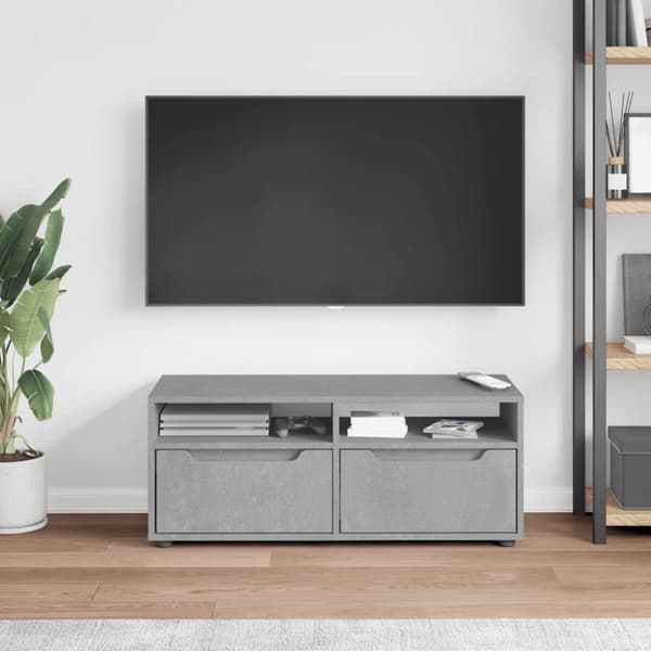 vidaXL TV-bänk VISNES betonggrå 100x40x38 cm konstruerat trä