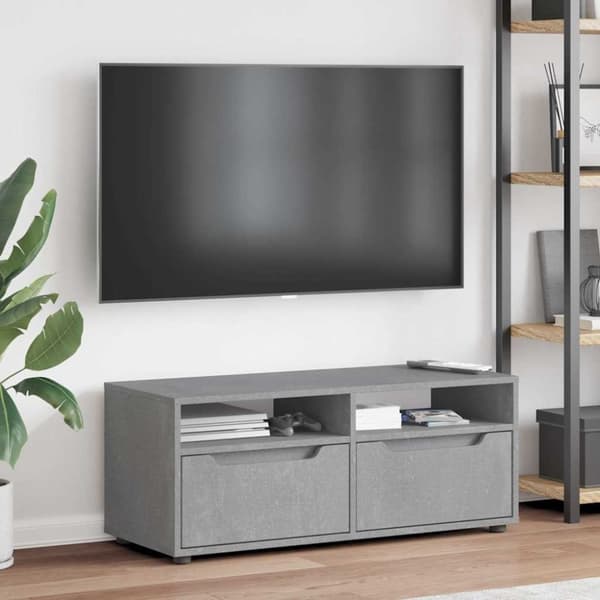 vidaXL TV-bänk VISNES betonggrå 100x40x38 cm konstruerat trä