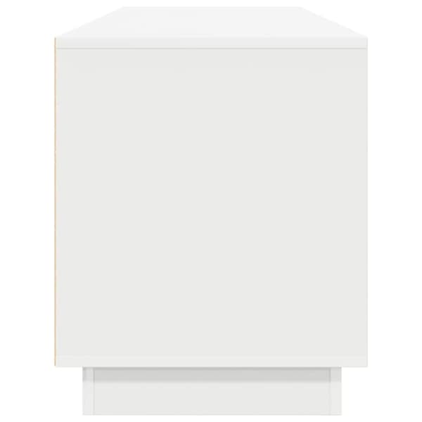 vidaXL TV-benk med LED-lys hvit 160,5x41x50 cm