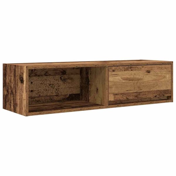 TV-bänk gammalt trä 100x31x25,5 cm konstruerat trä