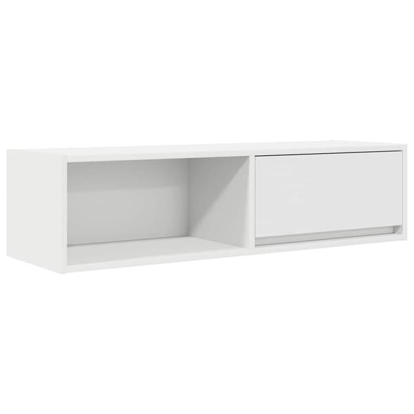 TV-bänk vit 100x31x25,5 cm konstruerat trä
