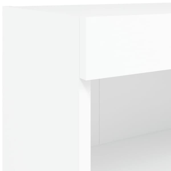 TV-bänk med LED-belysning 2 st vit 80x30x30 cm
