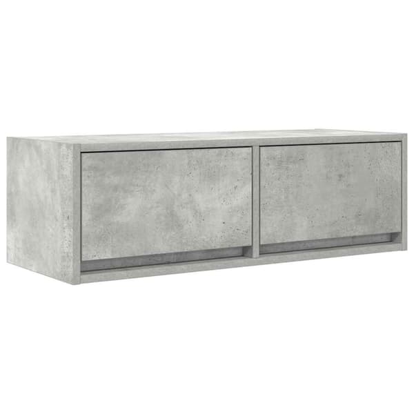 TV-bänk betonggrå 80x31x25,5 cm konstruerat trä