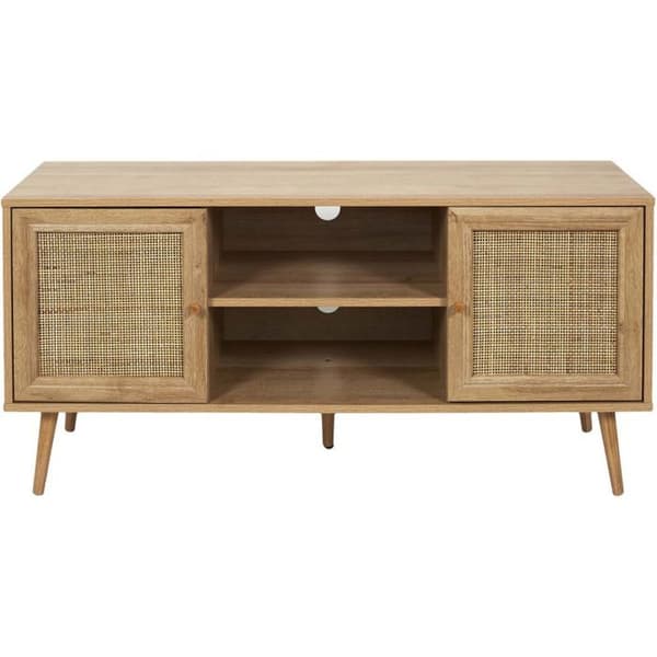 TV-möbel - Bali - Rektangulär - Trä - Beige - Dörr(ar) och låda(r)