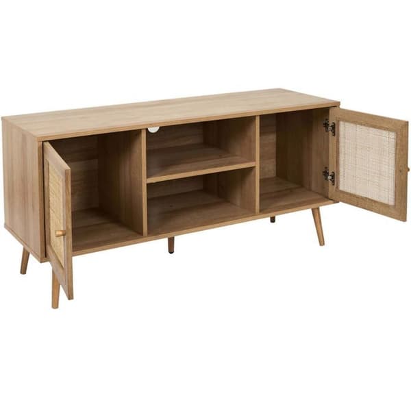 TV-möbel - Bali - Rektangulär - Trä - Beige - Dörr(ar) och låda(r)