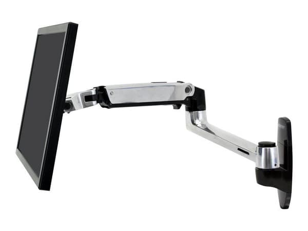 Skärm stöd - Ergotron - LX Väggmonterad LCD Arm - Polerat aluminium - Justerbar höjd 330 mm - Svart