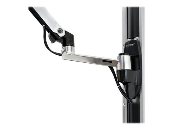 Skärm stöd - Ergotron - LX Väggmonterad LCD Arm - Polerat aluminium - Justerbar höjd 330 mm - Svart