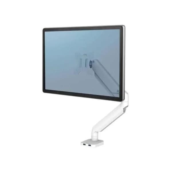 Skärmstödarm - FELLOWES - Platinum Series - Enkel - Vit - Snygg design