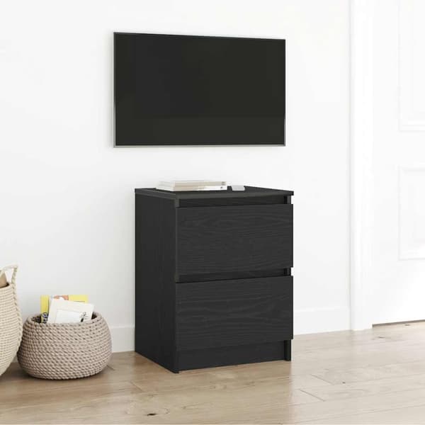 TV-bänk svart 40x35x54 cm konstruerat trä