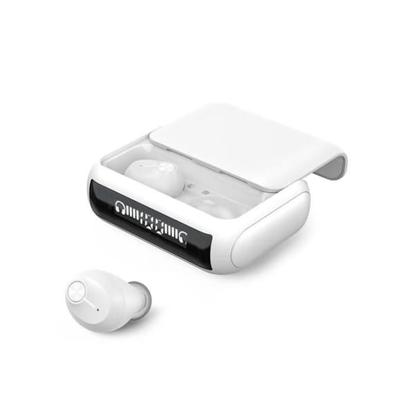 TWS Trådlösa Hörlurar Vita Bluetooth Med Skjutbart Lock LED-display