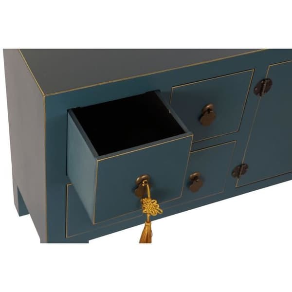 mörkblå orientalisk stil tv-skåp mdf, 130 cm gran