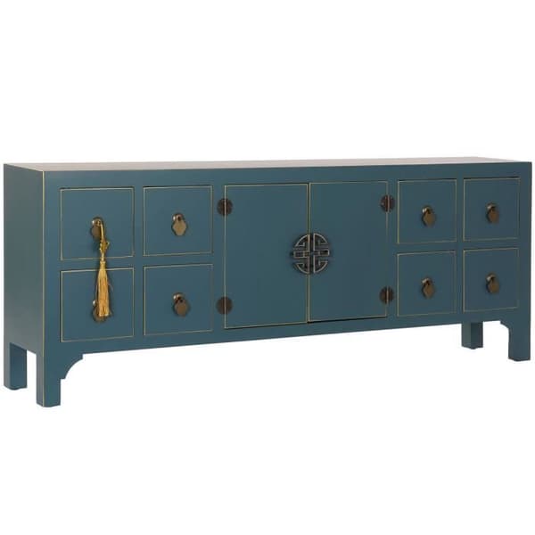 mörkblå orientalisk stil tv-skåp mdf, 130 cm gran