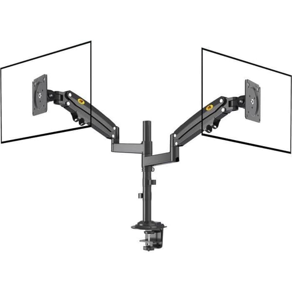 Ergosolid Svängbart Kontorsstöd för Två LCD LED-skärmar 22-32 Tum