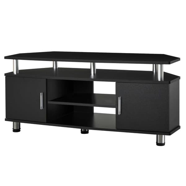 Rootz Contemporary Design TV -penkki - TV -teline - Mediakonsoli - Multi Säilytysvaihtoehdot - 120L x 40W x 52H CM - Musta Chrome
