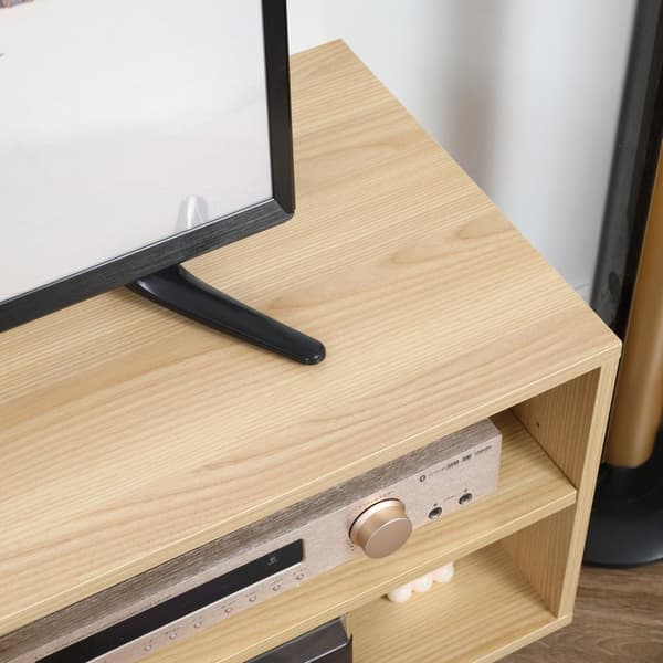 Rootz TV Furniture - Entertainment Center - Mediekonsol - Rigelig opbevaring - 110 x 39 x 48,8 cm