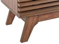 Miniatyrbillede 9 af 10: TV Bord Mørkt Træ 44 x 149 cm Skuffe Hylde Opbevaring Kabelgennemføring Fjernsynsbord med Skydedøre Design Rillet Front Stue Tvbænk Indretning