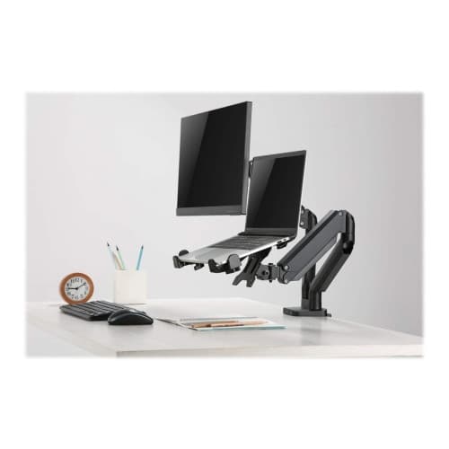 Manhattan Laptop Holder for VESA mount, Fits VESA 75x75 and 100x100mm, Fits laptops up to 17.3" (max 4kg), Black, Lifetime Warranty monteringskomponen Svart