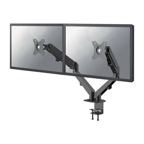 Neomounts DS70-700BL2 monteringssats - justerbar dubbel arm med fullt rörelseområde - för 2 LCD-bildskärmar - svart Svart