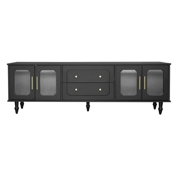 Rootz Retro TV Lowboard - Entertainment Console - Media Unit - Gott lagring - 175 cm x 38 cm x 55,5 cm