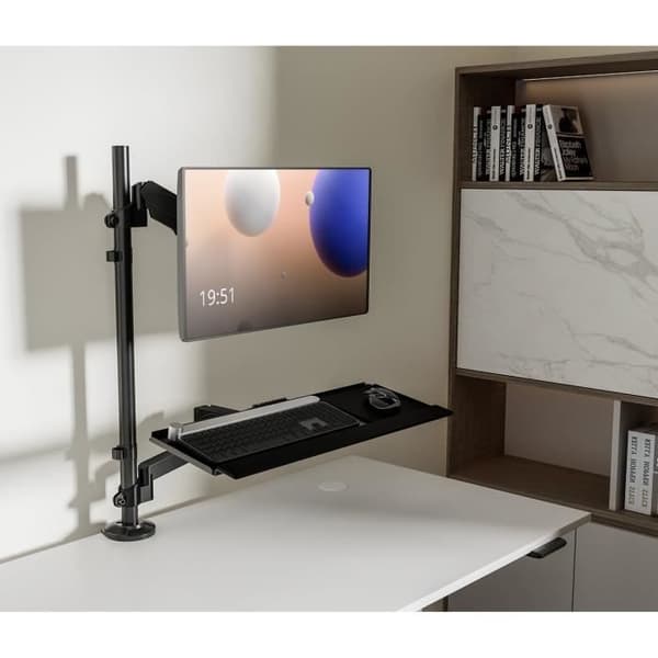 Stöd för Tangentbord och Skärm - MY WALL - HL63L - Höjdjusterbar - Rotationsbar - Lutad