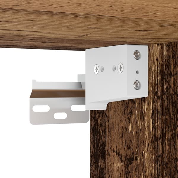 vidaXL TV-kaappi LED-valoilla vanhasta puusta 40,5x30x102 cm