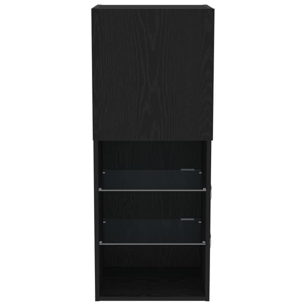 vidaXL TV-benk med LED-lamper Svart Eik 40,5x30x102 cm