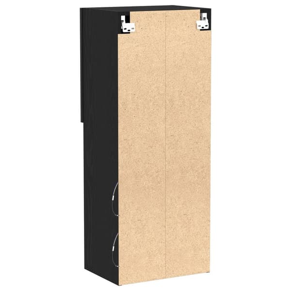 vidaXL TV-benk med LED-lamper Svart Eik 40,5x30x102 cm
