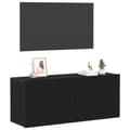 Miniatyrbilde 3 av 11: vidaXL TV Veggskap Svart Eik 100x30x41 cm Konstruert Tre
