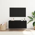 Miniatyrbilde 5 av 11: vidaXL TV Veggskap Svart Eik 100x30x41 cm Konstruert Tre