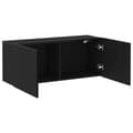 Miniatyrbilde 6 av 11: vidaXL TV Veggskap Svart Eik 100x30x41 cm Konstruert Tre