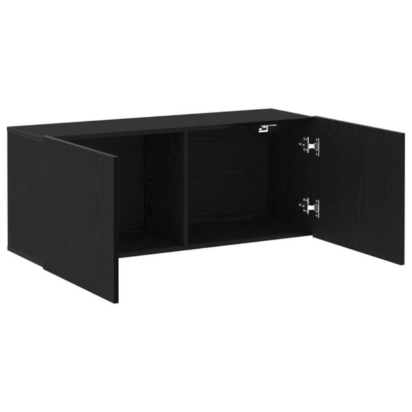 vidaXL TV Veggskap Svart Eik 100x30x41 cm Konstruert Tre