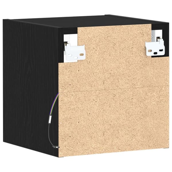 vidaXL LED TV-skap 2 stk Svart Eik 30x28,5x30 cm Ingeniørtre