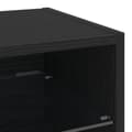 Miniatyrbilde 11 av 11: vidaXL LED TV-skap 2 stk Svart Eik 30x28,5x30 cm Ingeniørtre