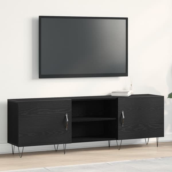 vidaXL TV-skap Svart Eik 150x30x50 cm Konstruert Tre