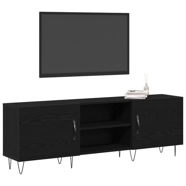 vidaXL TV-skap Svart Eik 150x30x50 cm Konstruert Tre