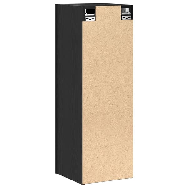 vidaXL TV-skab Sort egetræ Konstrueret træ 30,5 x 30 x 90 cm TV-skab