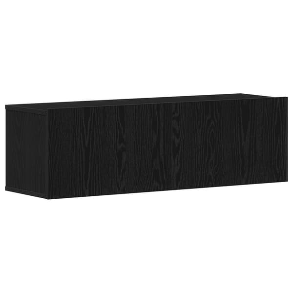 vidaXL Vegghengt TV-Benk i Svart Eik 100x30x30 cm Laget av Konstruert Tre