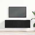 Miniatyrbilde 5 av 11: vidaXL Vegghengt TV-Benk i Svart Eik 100x30x30 cm Laget av Konstruert Tre