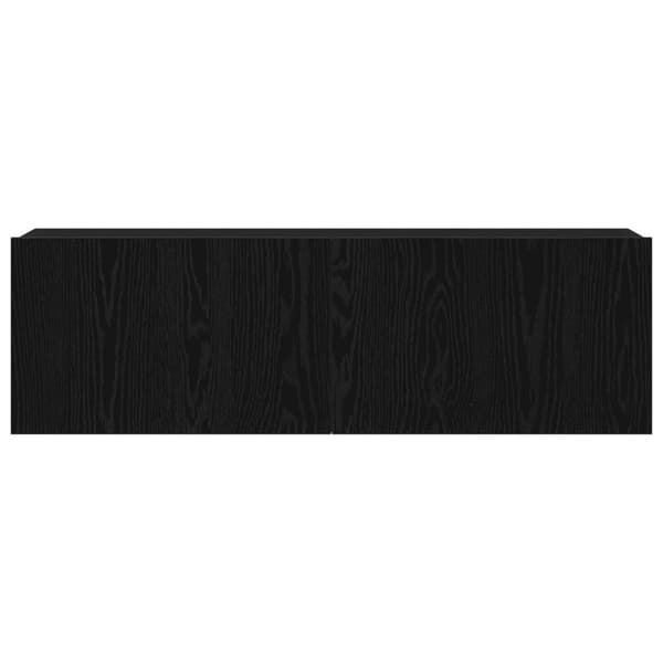 vidaXL Vegghengt TV-Benk i Svart Eik 100x30x30 cm Laget av Konstruert Tre