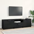 Miniatyrbillede 2 af 11: vidaXL TV-skab Sort egetræ Konstrueret træ 140*35*40 TV-skab
