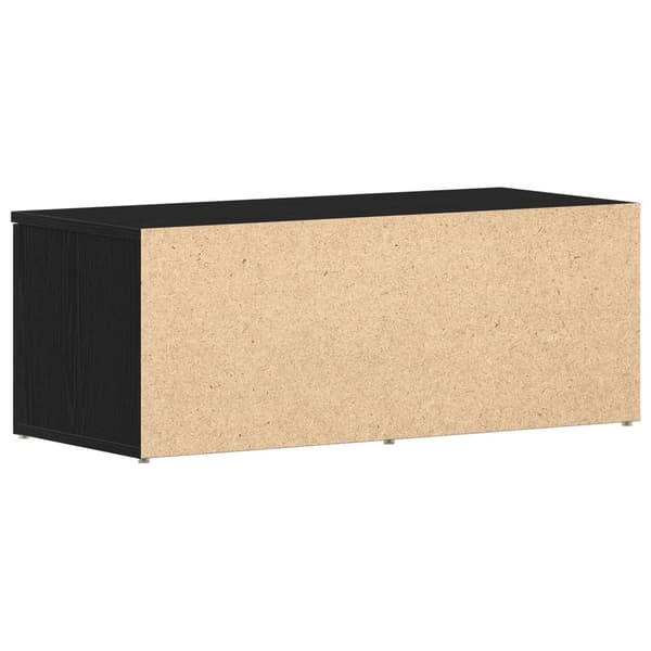 vidaXL TV-benk i svart eik, 80x34x30 cm, laget av konstruert tre