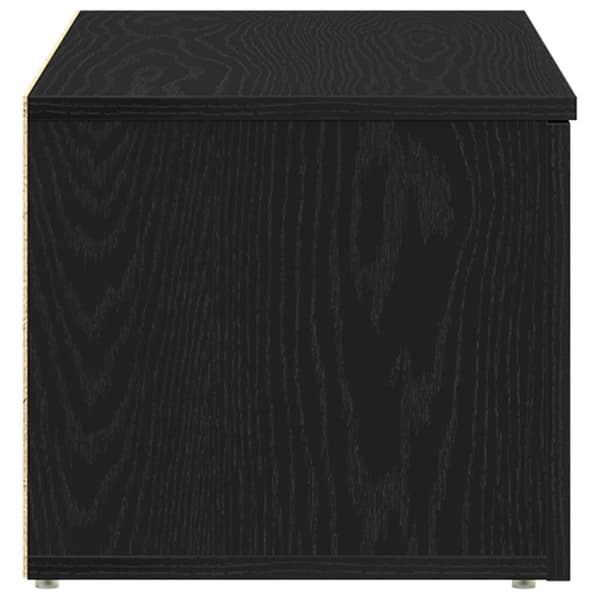 vidaXL TV-benk i svart eik, 80x34x30 cm, laget av konstruert tre