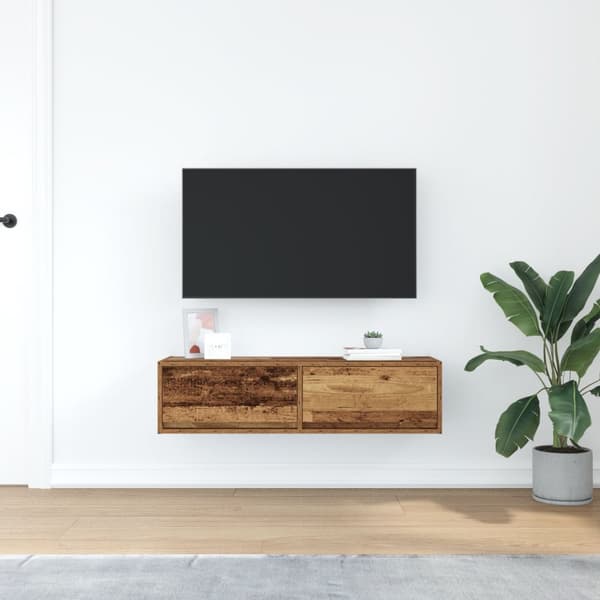 vidaXL TV-skap Gamle tre 100x31x25,5 cm Konstruert tre