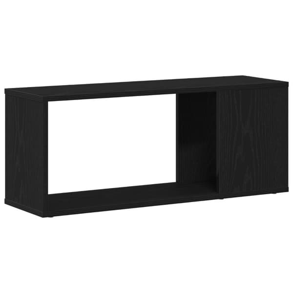 vidaXL TV-bänk Svart ek Konstruerat trä 80 x 24 x 32 cm
