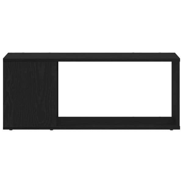 vidaXL TV-bänk Svart ek Konstruerat trä 80 x 24 x 32 cm