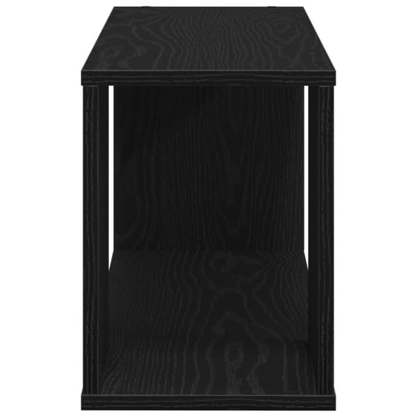 vidaXL TV-bänk Svart ek Konstruerat trä 80 x 24 x 32 cm