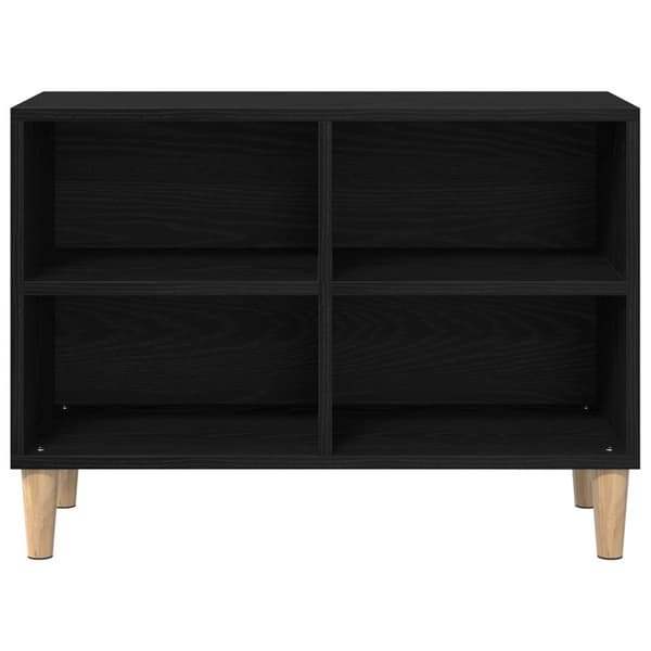 vidaXL TV-bänk Svart ek Konstruerat trä Medium TV-bänk Rektangulär